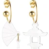 Orecchini Hoop Ventaglio Plexi Trasparente