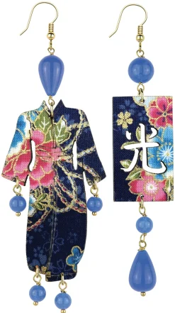 Orecchini Kimono Grande Blu