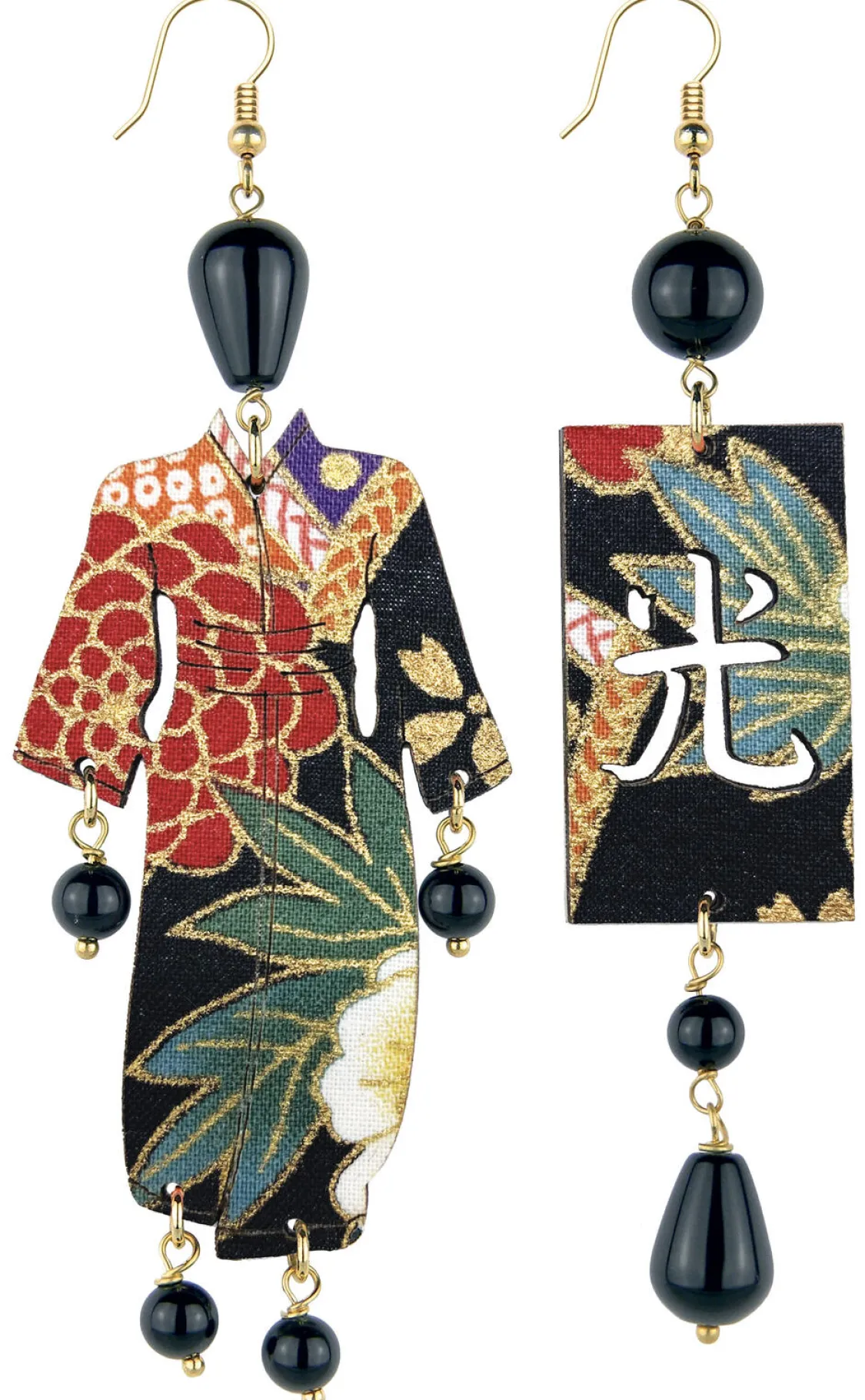 Orecchini Kimono Grande Nero