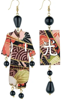Orecchini Kimono Grande Nero