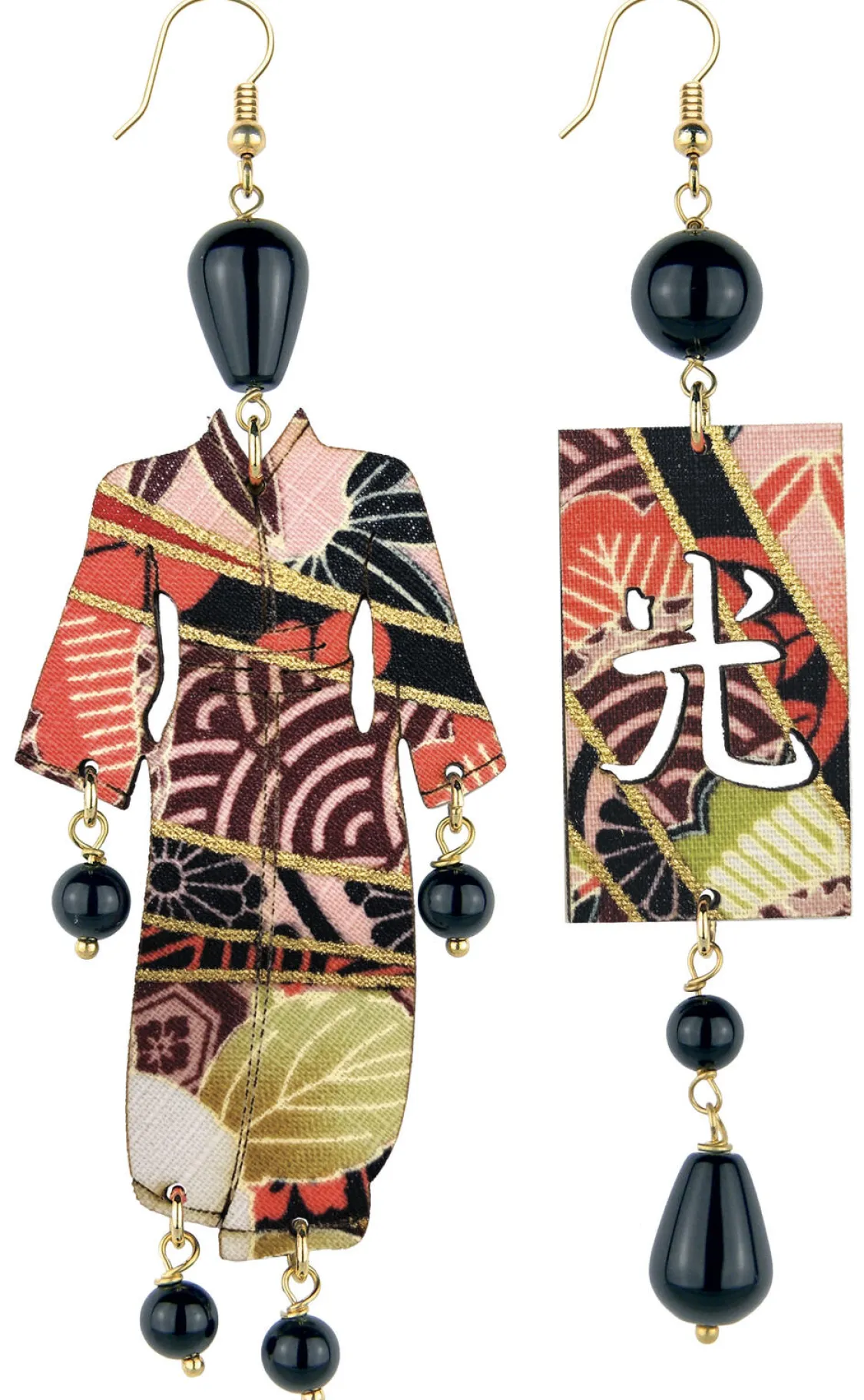 Orecchini Kimono Grande Nero