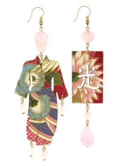 Orecchini Kimono Grande Rosa Cipria