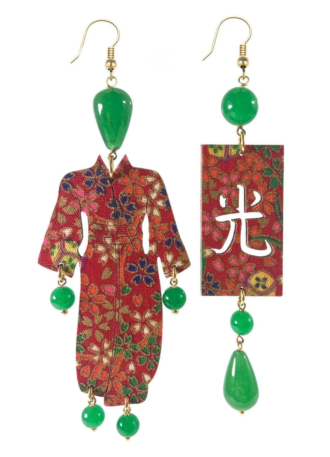 Orecchini Kimono Grande Verde