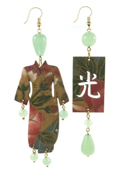 Orecchini Kimono Grande Verde Giada