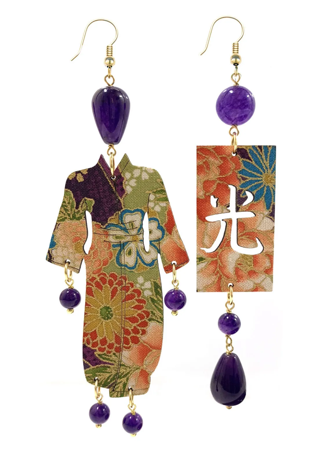 Orecchini Kimono Grande Viola