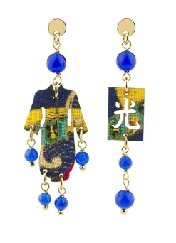 Orecchini Kimono Mini Blu