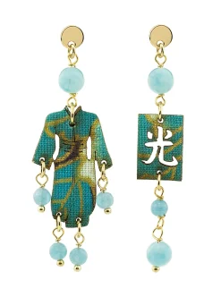 Orecchini Kimono Mini Celeste Sfumato