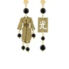 Orecchini Kimono Mini Oro Nero