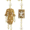 Orecchini Kimono Mini Pois Marrone Perla