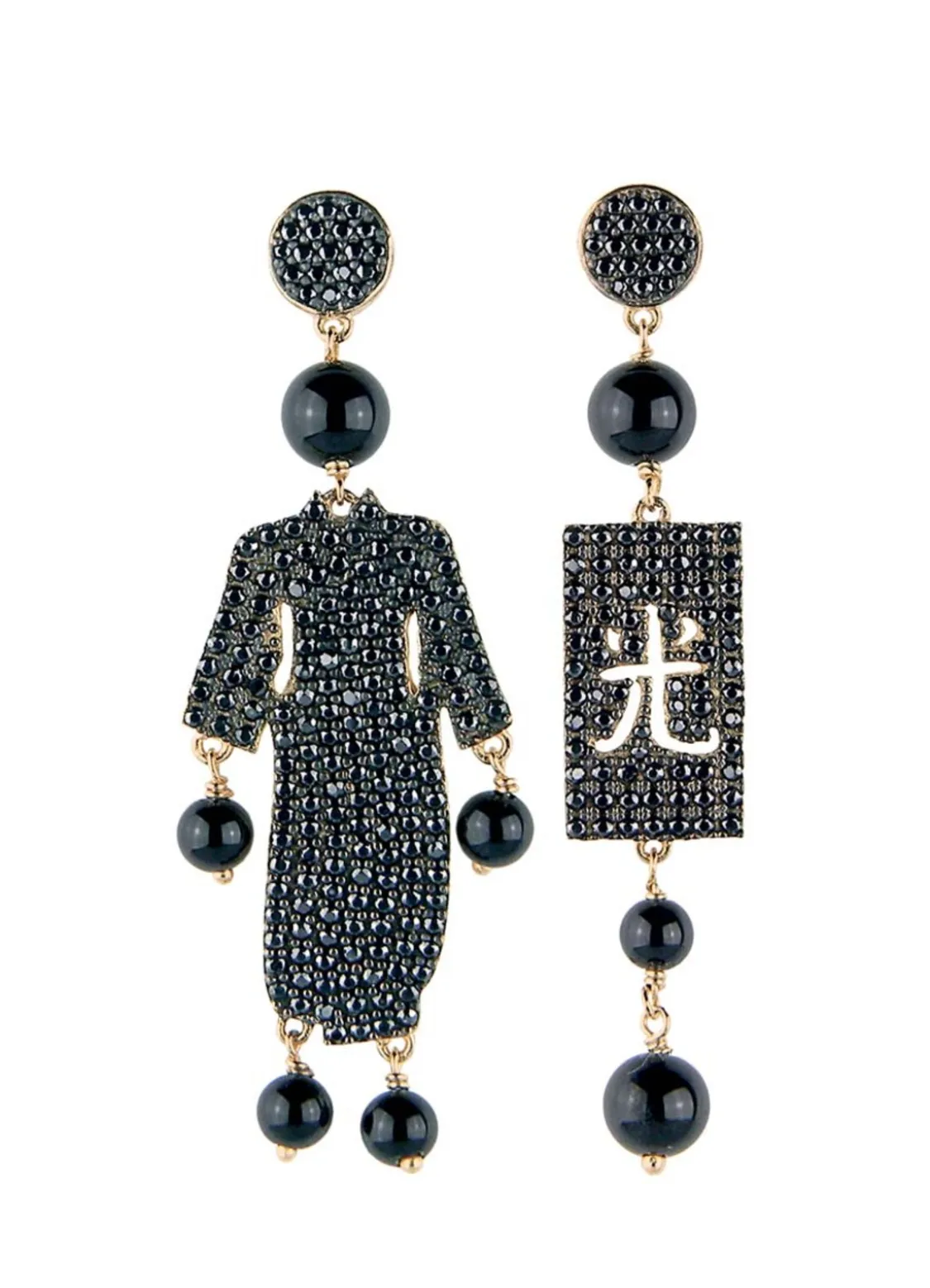 Orecchini Kimono Must Pietra Nero
