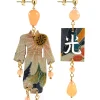 Orecchini Kimono Piccolo Arancio Chiaro