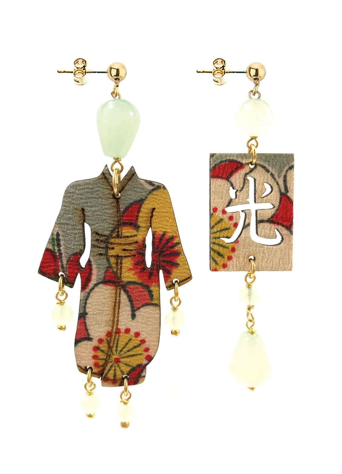 Orecchini Kimono Piccolo Verde Acqua