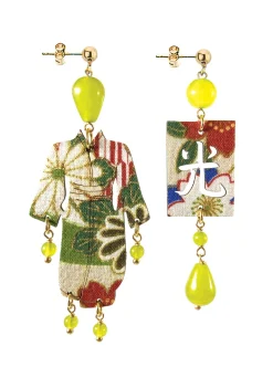 Orecchini Kimono Piccolo Verde Acido