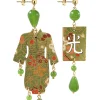 Orecchini Kimono Piccolo Verde Oliva