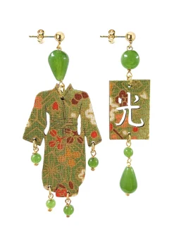 Orecchini Kimono Piccolo Verde Oliva