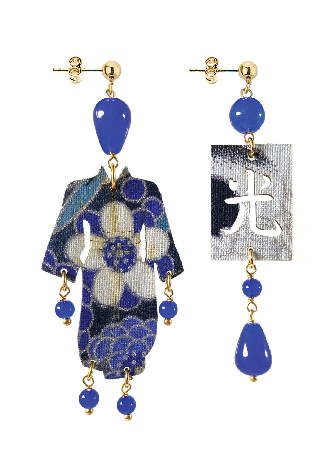 Orecchini Kimono Piccolo Blu