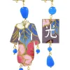 Orecchini Kimono Piccolo Azzurro