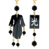 Orecchini Kimono Plexi Mini Nero