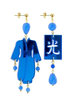 Orecchini Kimono Plexi Piccolo Azzurro