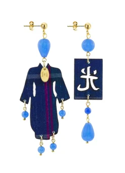 Orecchini Kimono Plexi Piccolo Azzurro