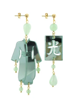 Orecchini Kimono Plexi Piccolo Verde Giada