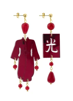 Orecchini Kimono Plexi Piccolo Rubino