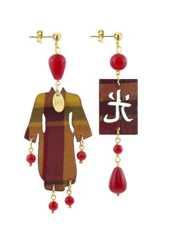 Orecchini Kimono Plexi Piccolo Rubino