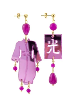 Orecchini Kimono Plexi Piccolo Fucsia
