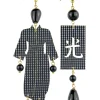 Orecchini Kimono Riga Grande Nero