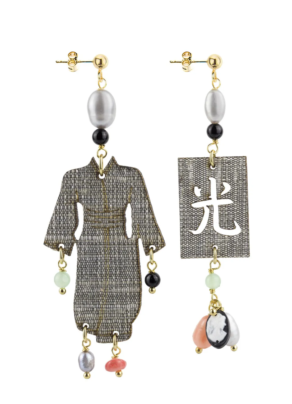 Orecchini Kimono Special Piccolo Grigio