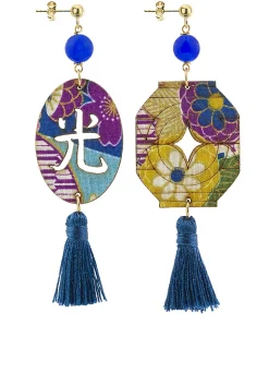 Orecchini Lanterna Nappa Blu