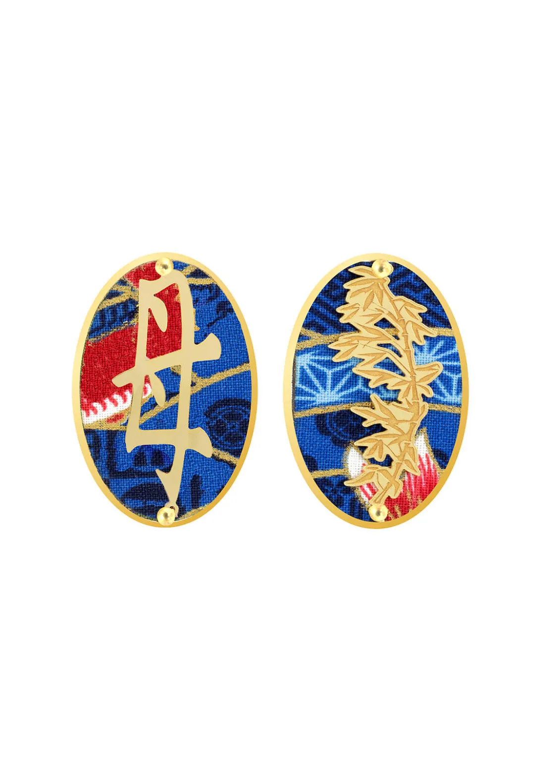 Orecchini Mamma Clips Ovale Blu