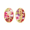 Orecchini Mamma Clips Ovale Fucsia