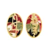 Orecchini Mamma Clips Ovale Nero