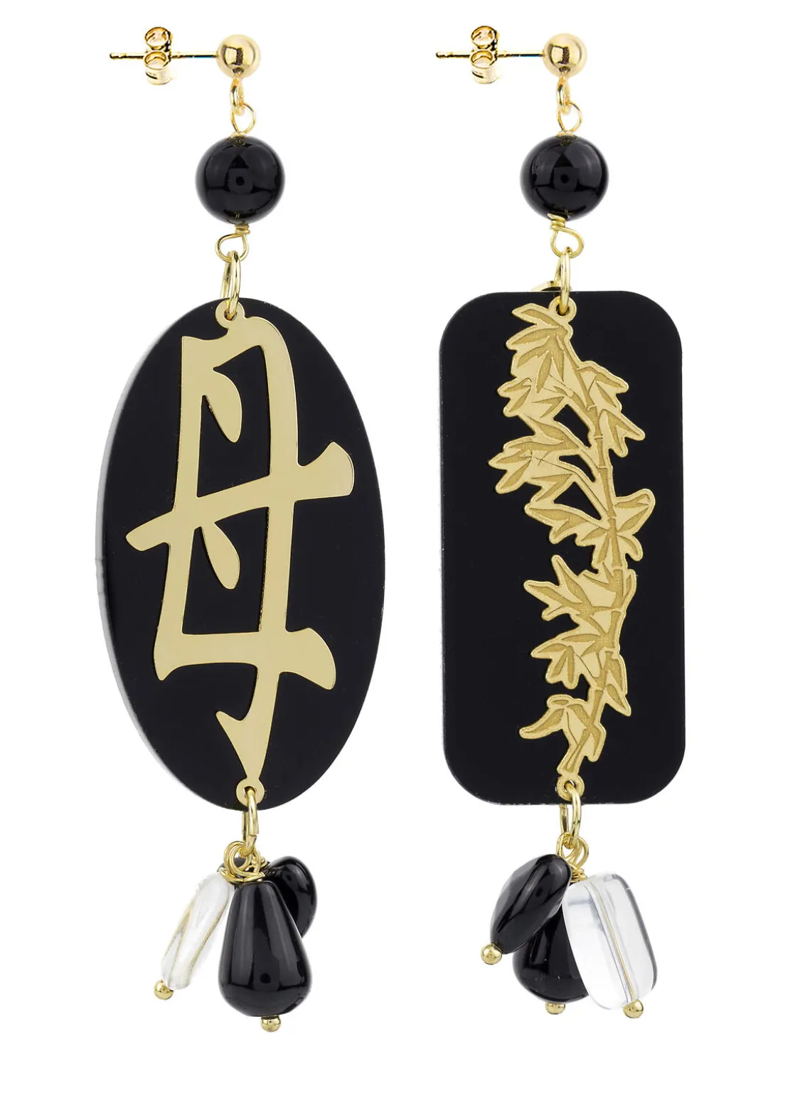 Orecchini Mamma Plexi Nero