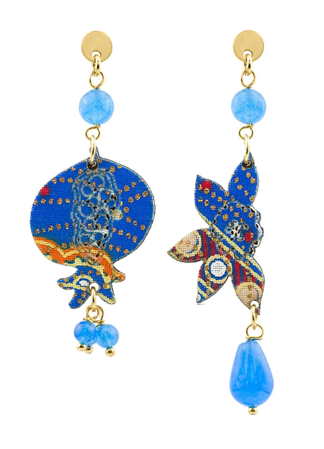 Orecchini Melagrana Mini Azzurro