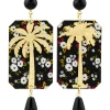 Orecchini Palma Fiori Nero