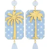 Orecchini Palma Pois Celeste