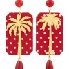 Orecchini Palma Pois Rubino