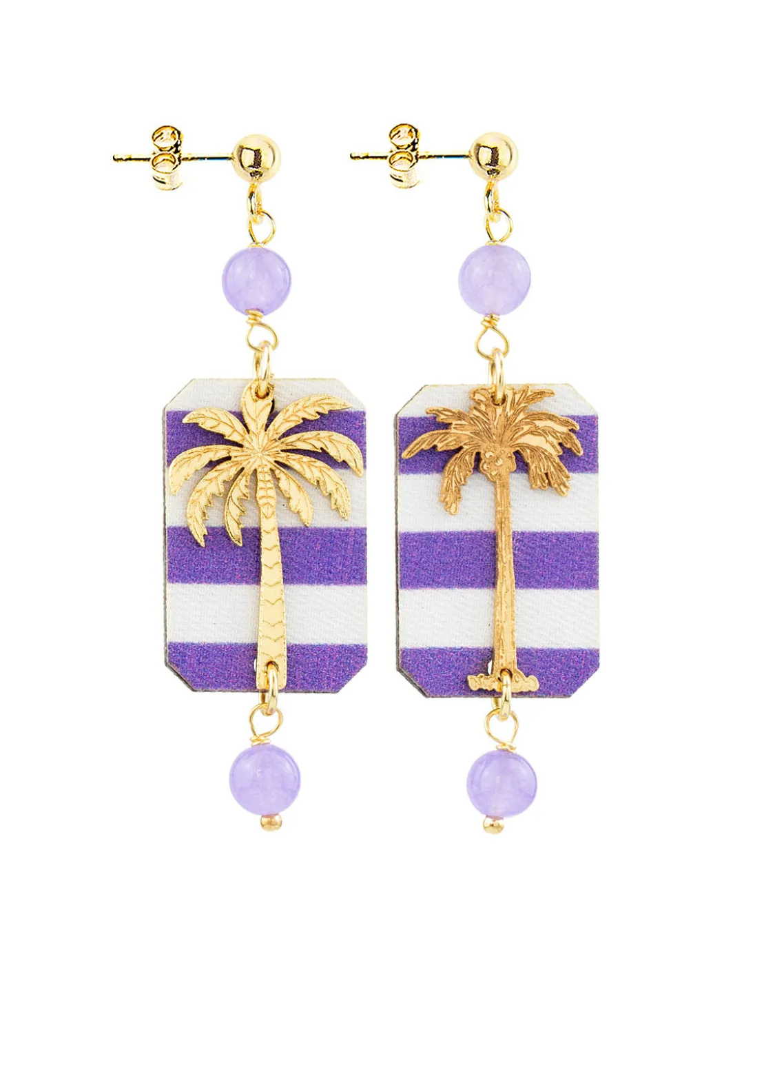 Orecchini Palma Righe Mini Lilla