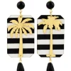 Orecchini Palma Righe Nero