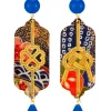 Orecchini Quadrifoglio E Nodo Blu