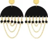 Orecchini Tan Mono Semicerchio Plexi Nero