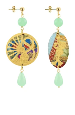 Orecchini Temari-sensu Mini Verde Giada