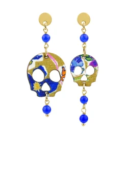 Orecchini Teschio Mini Blu