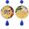 Orecchini Tondo Carpa Blu