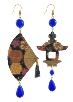 Orecchini Ventaglio Grande Blu