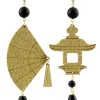 Orecchini Ventaglio Grande Oro Nero