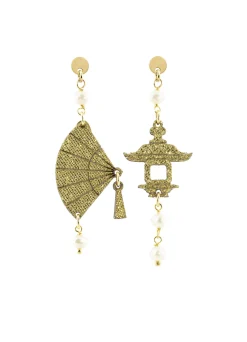 Orecchini Ventaglio Mini Oro Perla