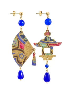 Orecchini Ventaglio Piccolo Blu